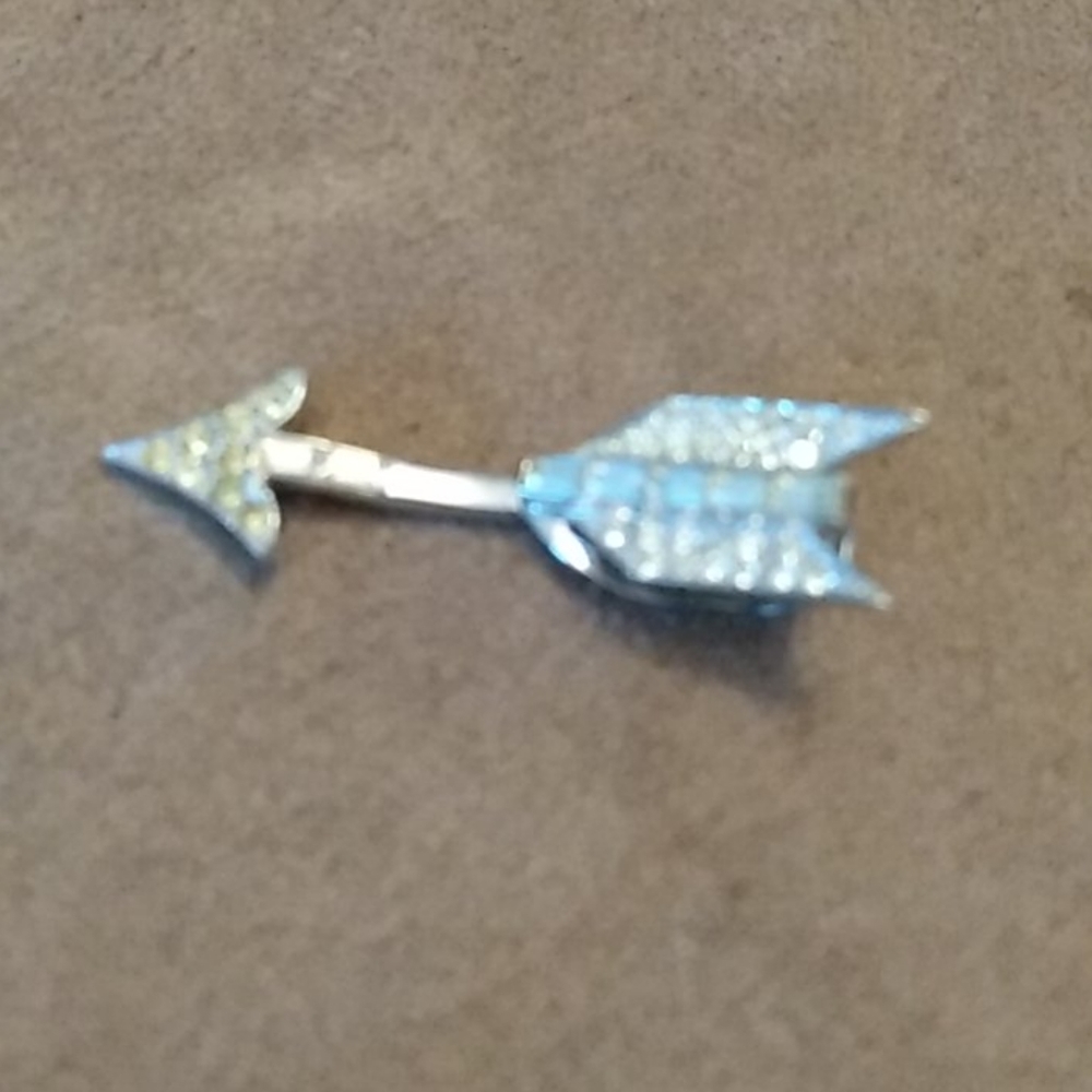 sterling silver bling arrow tie clip